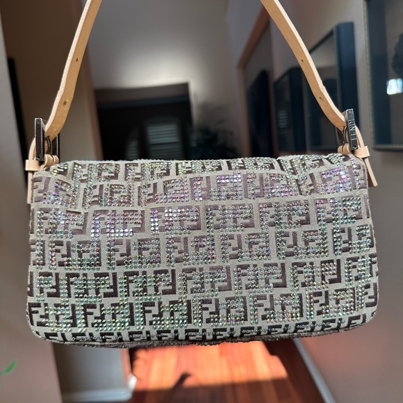 Fendi Baguette Crystal Brown FF - Picture 3 of 16